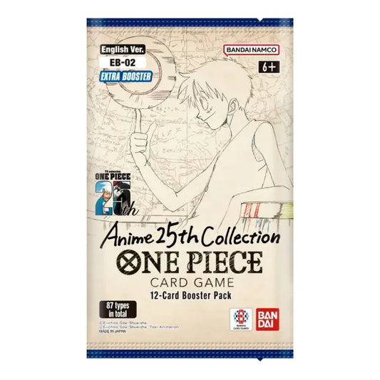 One Piece Trading Card Game EB-02 Anime 25th Collection Booster Pack (12 Cartas) Inglês