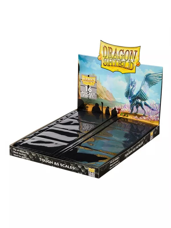 Dragon Shield - Cuaderno de 16 páginas con bolsillo, color negro transparente (50 páginas)