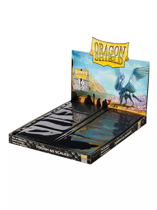Dragon Shield - Cuaderno de 16 páginas con bolsillo, color negro transparente (50 páginas)