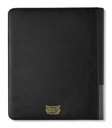 Carpeta con cremallera negra del códice de 9 tarjetas de bolsillo Dragon Shield