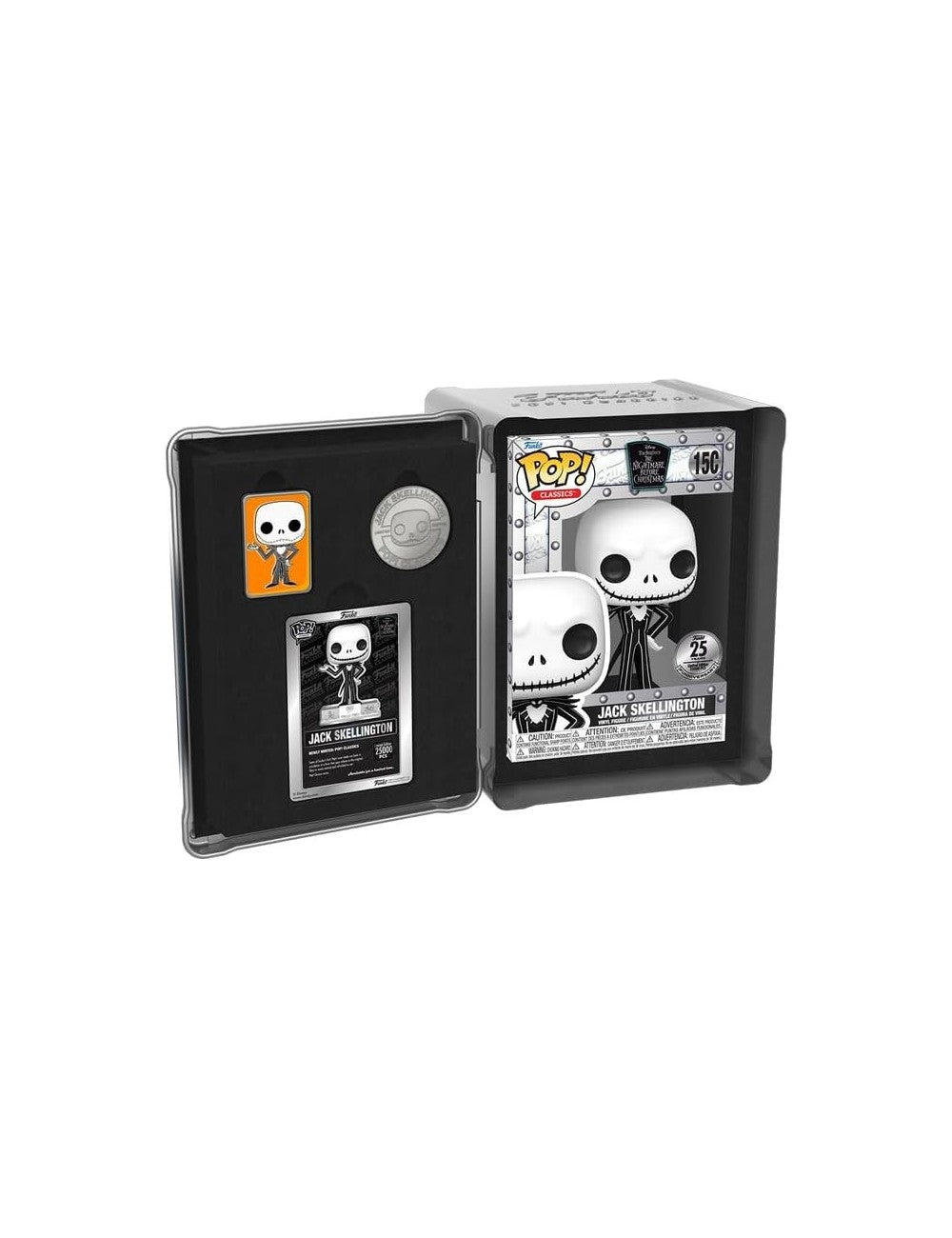 Funko Pop! Figura clásica de Jack Skellington del 25.º aniversario (pequeña abolladura en una esquina)