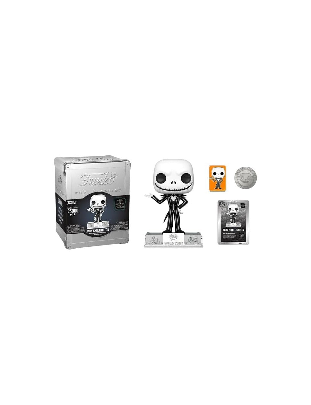 Funko Pop! Figura clásica de Jack Skellington del 25.º aniversario (pequeña abolladura en una esquina)