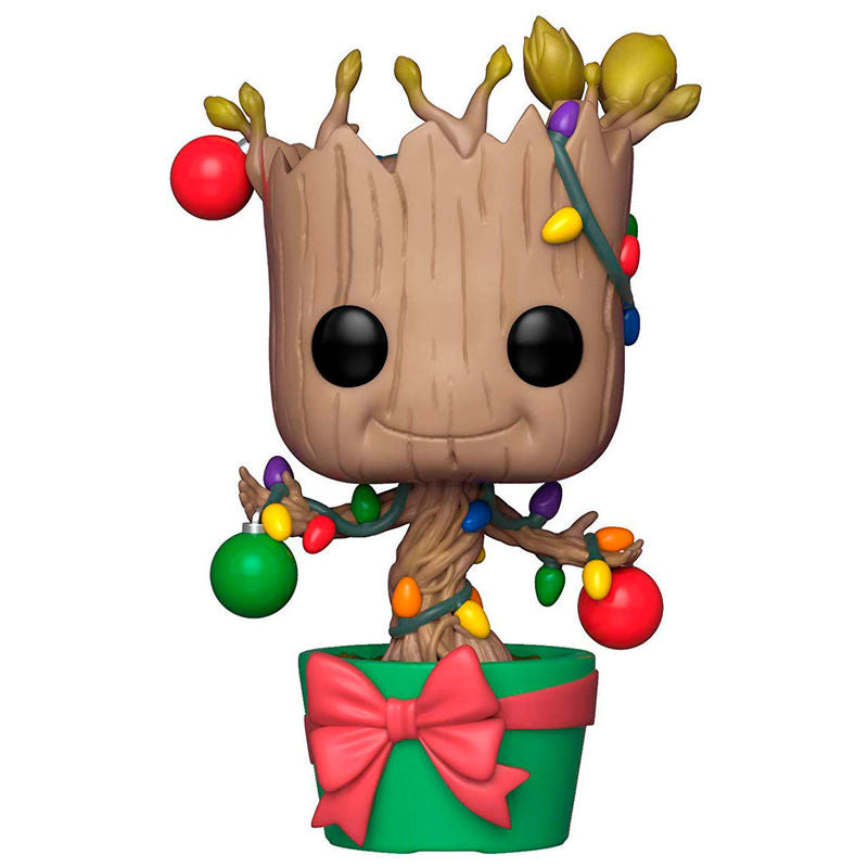 Figura Funko Pop! Marvel Holiday Groot con luces n.° 399