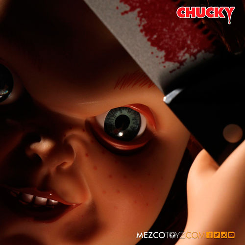 Mezco Toyz Figura Childs Play Chucky doll with sound 38cm