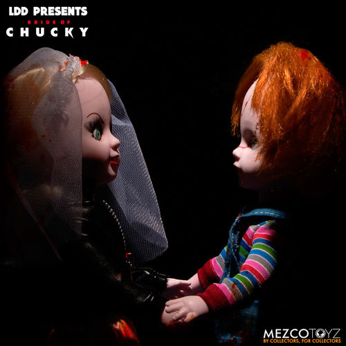 Figuras de Chucky y Tiffany de Mezco Toyz Living Dead (paquete de 2) de 25 cm