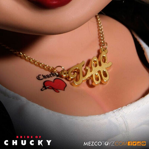 Figura parlante Tiffany de la novia de Chucky de Mezco Toyz, 38 cm