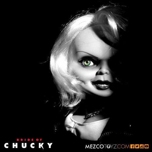 Figura parlante Tiffany de la novia de Chucky de Mezco Toyz, 38 cm