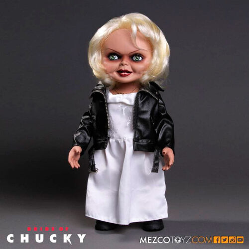 Figura parlante Tiffany de la novia de Chucky de Mezco Toyz, 38 cm