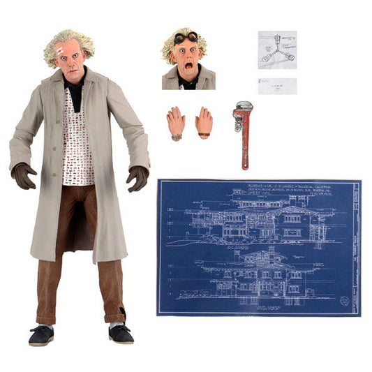 Figura definitiva Doc Brown de Neca Regreso al Futuro 18cm