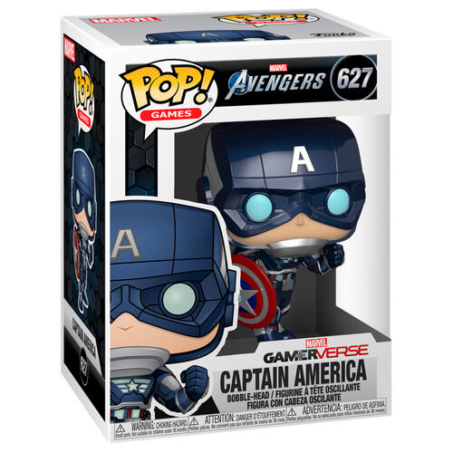 Figura Funko Pop! de Marvel Avengers, Capitán América, traje tecnológico Stark n.° 627