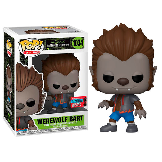 Figura Funko Pop! de Bart, el hombre lobo de Los Simpson, exclusiva n.° 1034