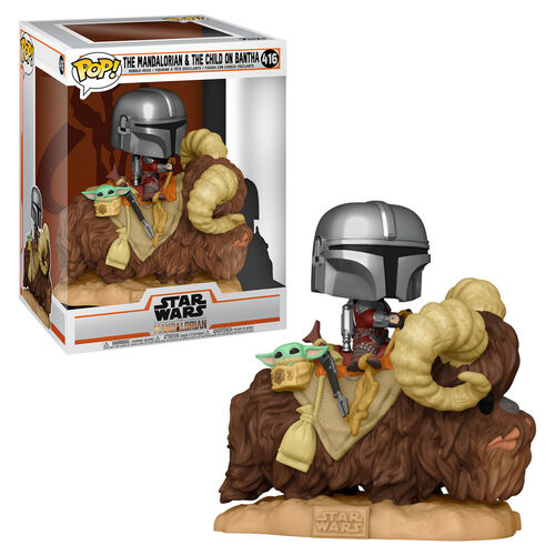 Figuras Funko POP! de Star Wars: El Mandaloriano y El Niño en Bantha n.° 416