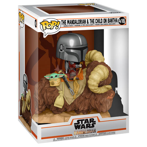 Figuras Funko POP! de Star Wars: El Mandaloriano y El Niño en Bantha n.° 416