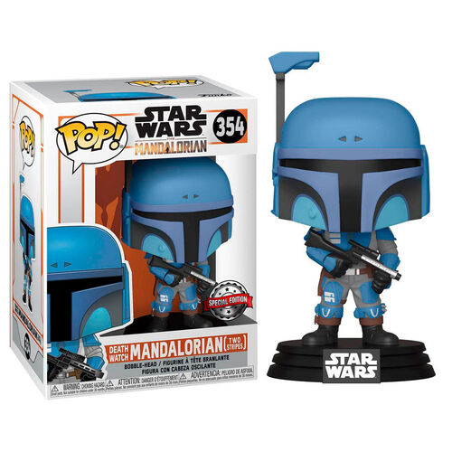 Figura Funko POP! de Star Wars: El Mandaloriano, Death Watch, El Mandaloriano Two Stripes, exclusiva n.° 354