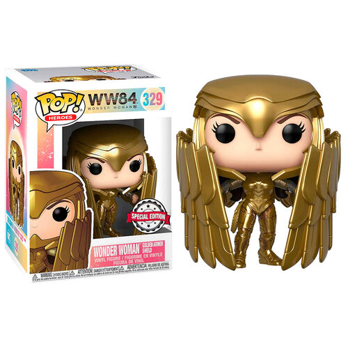 Figura Funko Pop! DC Wonder Woman 84, Escudo Dorado Metálico Exclusivo #329
