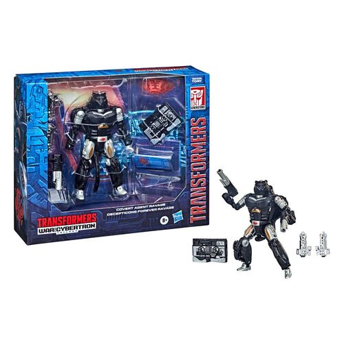 Hasbro Transformers War From Cybertron Covert Agent Ravage + Decepticon Forever Ravage figures set 15cm