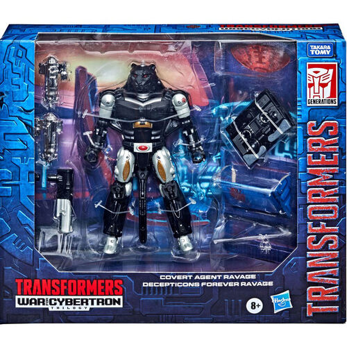 Hasbro Transformers War From Cybertron Covert Agent Ravage + Decepticon Forever Ravage figures set 15cm
