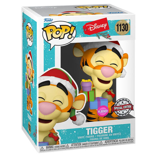 Figura Funko POP! Disney Winnie the Pooh Holiday Tigger Flocked #1130 Exclusiva