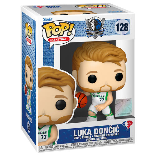 Figura Funko POP! de baloncesto de la NBA, Luka Doncic de los Dallas Mavericks (Uniforme Edición Ciudad 2021) n.° 128
