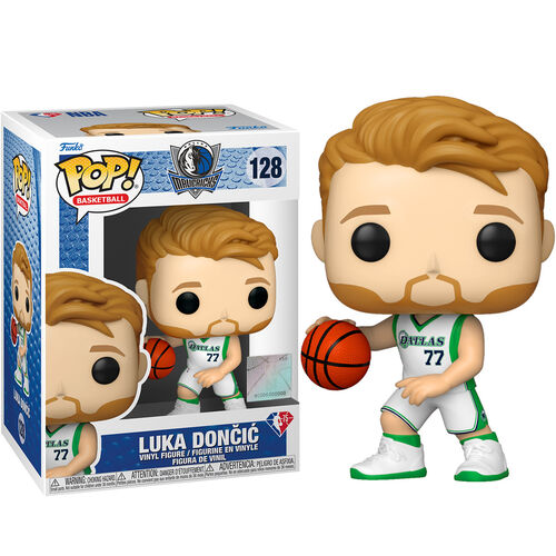 Figura Funko POP! de baloncesto de la NBA, Luka Doncic de los Dallas Mavericks (Uniforme Edición Ciudad 2021) n.° 128