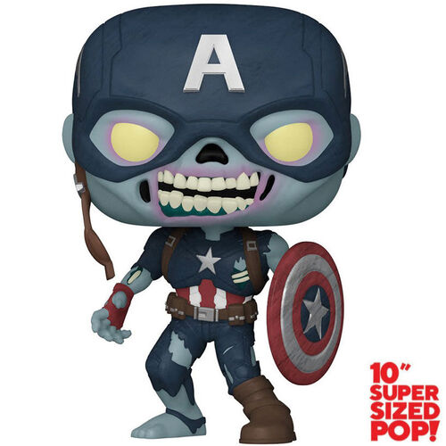 Figura Funko POP! Marvel: ¿Qué pasaría si...? Figura Zombie de Capitán América, 25 cm, exclusiva, n.° 949