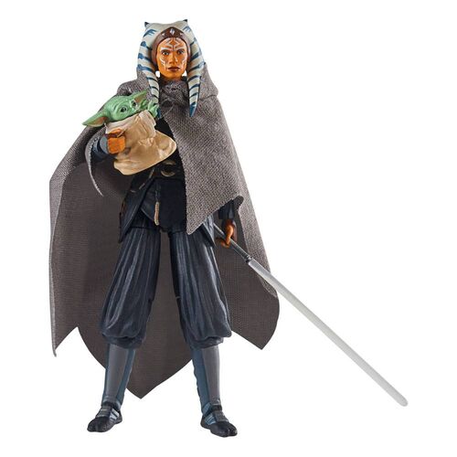 Figura de Ahsoka Tano y Grogu de 10 cm de la colección vintage de Star Wars de Hasbro