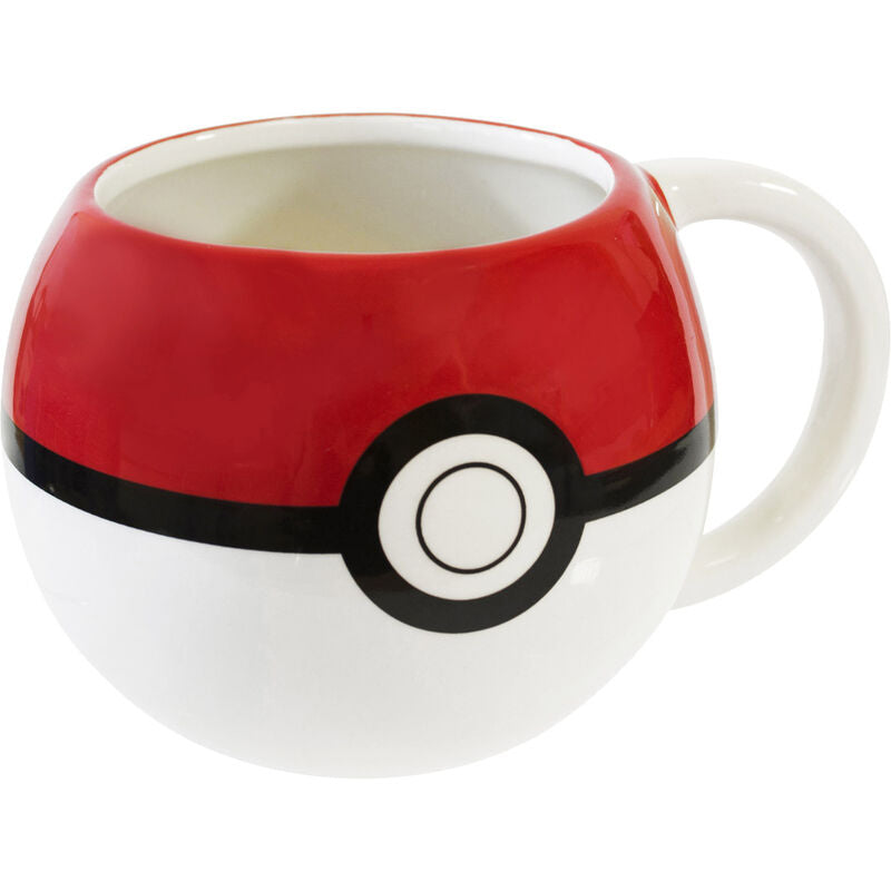 Taza 3D de Pokémon Poke-Ball con licencia para niños (445 ml)