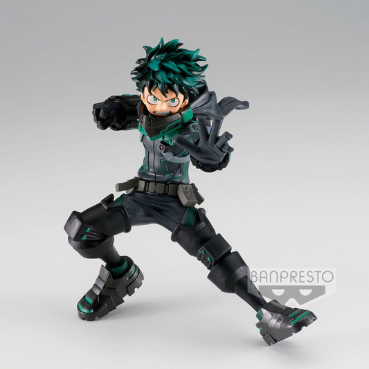 Figura de Izuku Midoriya de Banpresto The Amazing Heroes World Heroes Mission My Hero Academia de 15 cm