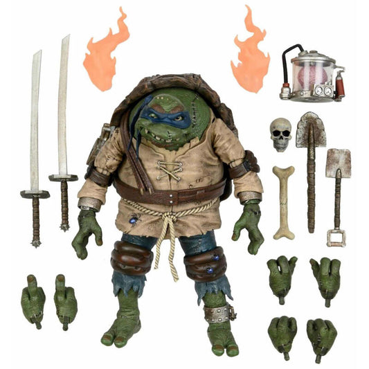 Figura definitiva de Leonardo como el Jorobado de las Tortugas Ninja de Neca, 18 cm