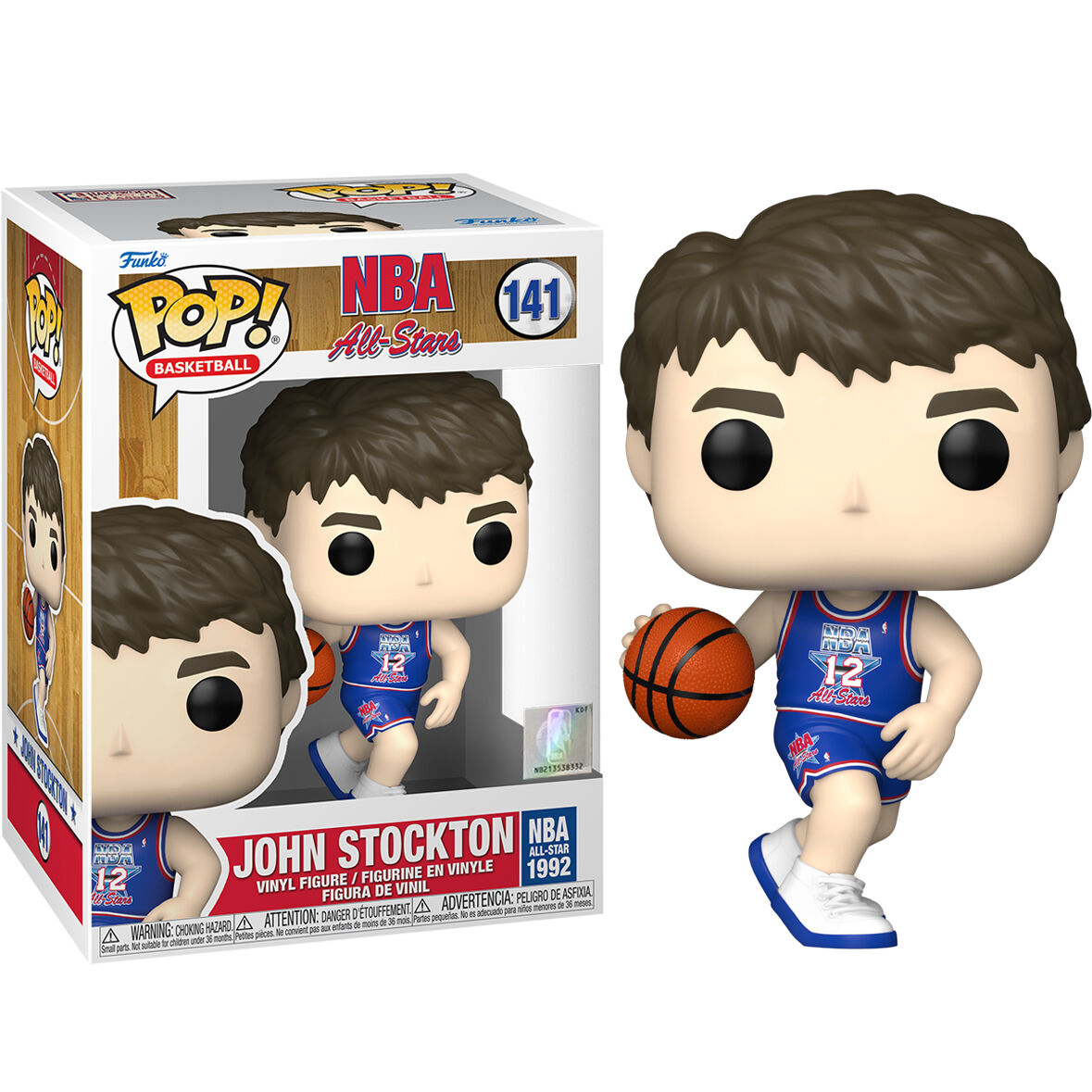 Figura Funko POP! John Stockton, All Star de la NBA, 1992, n.° 141