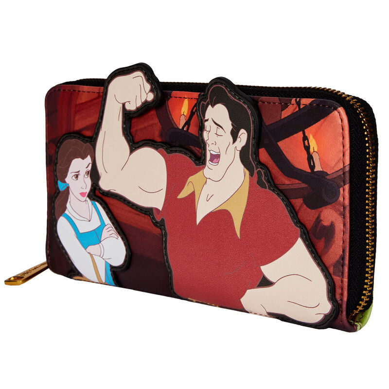 Loungefly Carteira Beauty and the Beast Villains Gaston Scene Disney