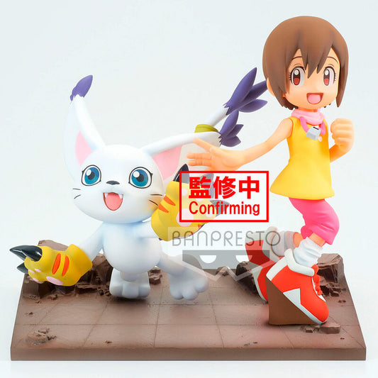 Figura de 12 cm de Hikari y Tailmon de Banpresto Digimon Adventure Archives