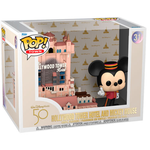 Figura Funko Pop! del 50.º aniversario de Walt Disney World Hollywood Tower Hotel y Mickey Mouse n.° 31