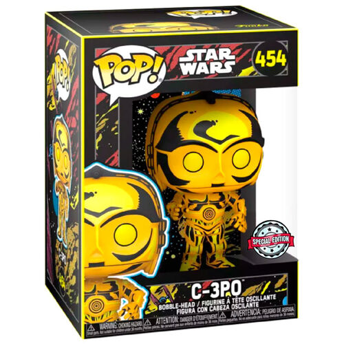 Figura Funko POP! de la película Star Wars, serie retro, C-3PO, exclusiva n.° 454