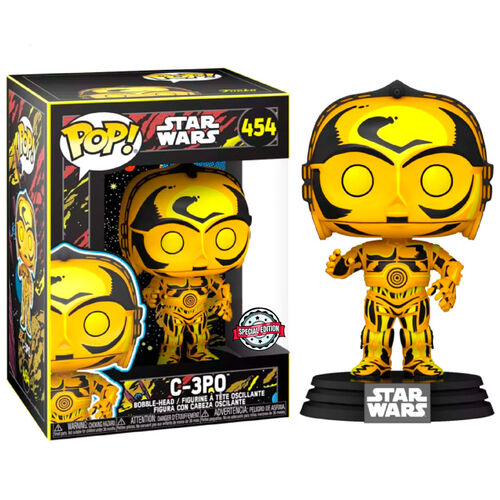 Figura Funko POP! de la película Star Wars, serie retro, C-3PO, exclusiva n.° 454