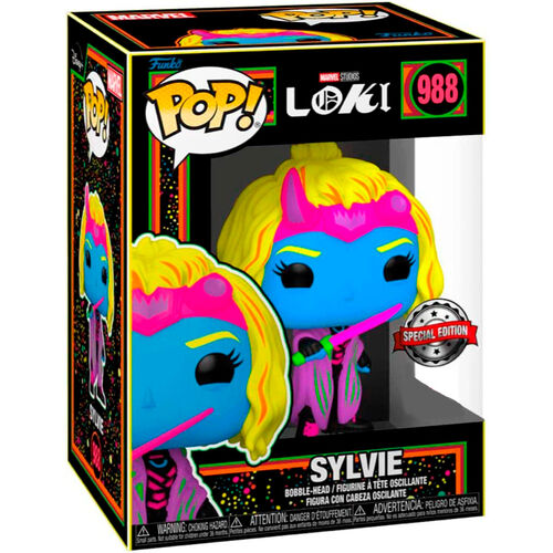 Figura Funko Pop! Marvel Loki Silvye Black Light Exclusiva n.° 988