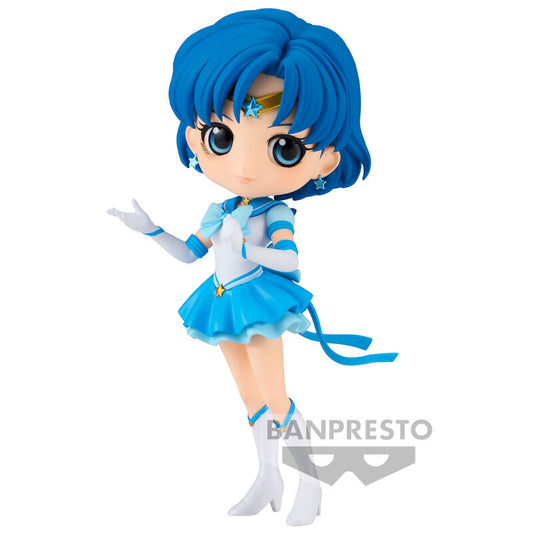 Figura Banpresto Pretty Guardian Sailor Moon Cosmos the Movie Eternal Sailor Mercury ver.AQ posket de 14 cm
