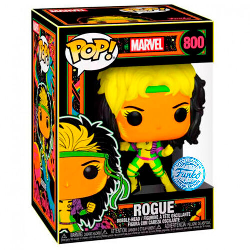 Figura Funko POP! Marvel X-Men Classic Rogue Black Light Exclusiva n.° 800