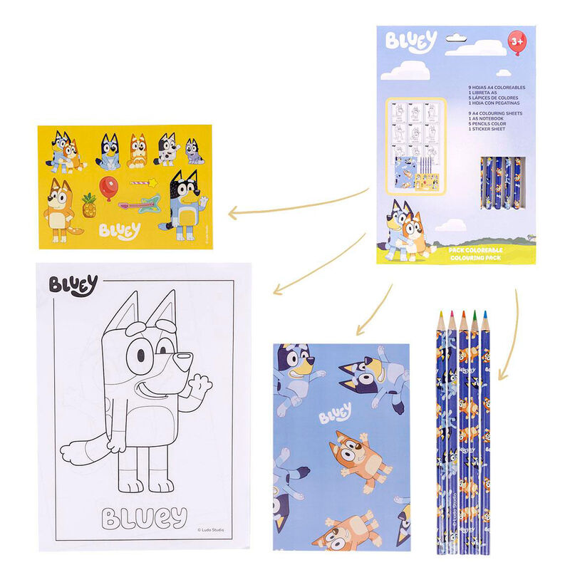 Cerdá Set papeleria colorir Bluey