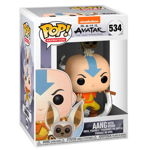 Figura Funko Pop! de Aang con Momo de Avatar: La Leyenda de Aang #534