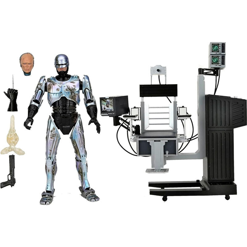 Figura Neca Robocop Battle Damaged Robocop Witch Chair Figura definitiva 18cm