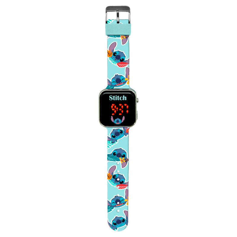 Reloj LED Disney Stitch con licencia para niños