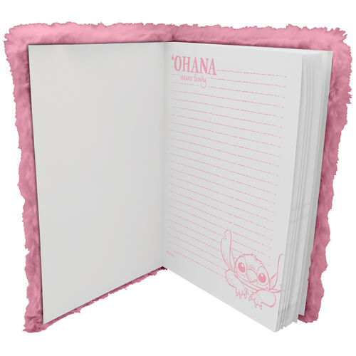 Kids licensing Caderno Disney Stitch plush notebook