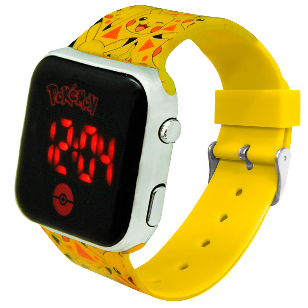 Reloj LED de Pokémon Pikachu con licencia para niños