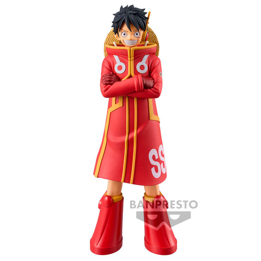 Figura de Monkey D. Luffy de la serie Grandline de Banpresto, 16 cm
