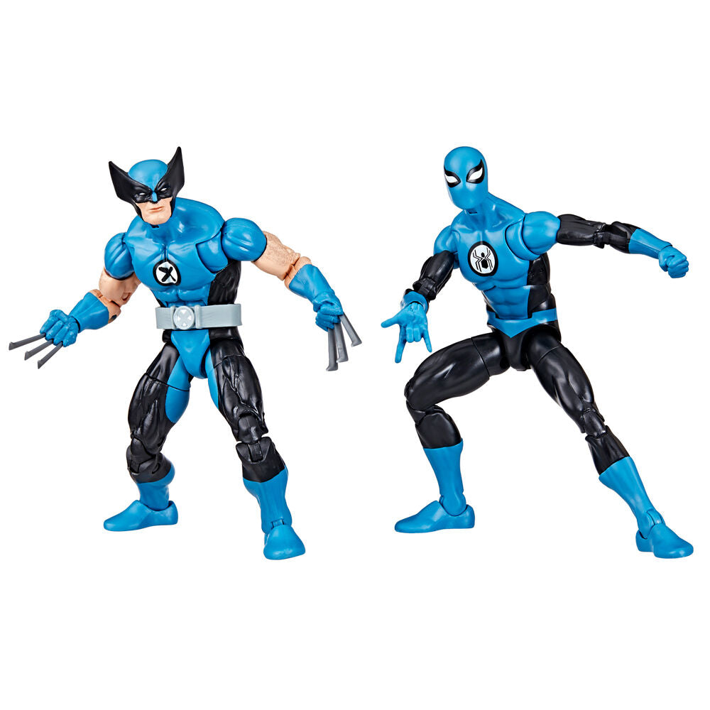 Figura Hasbro Marvel Fantastic Four Wolverine Spiderman pack 2 de 15 cm