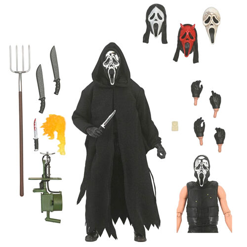 Figura Neca Scream Ghost Face Inferno Ultimate de 18 cm