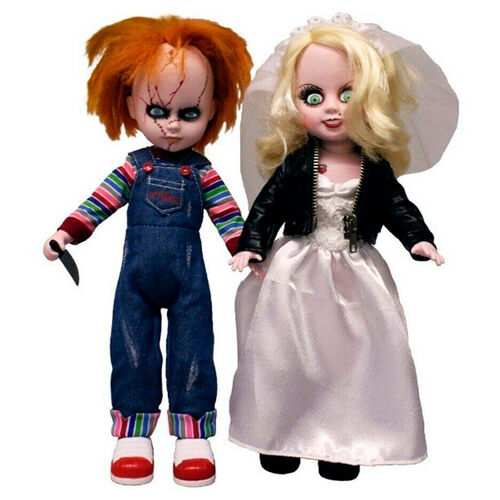 Figuras de Chucky y Tiffany de Mezco Toyz Living Dead (paquete de 2) de 25 cm