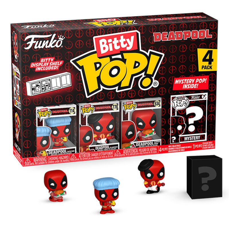 Funko Bitty Pop! Marvel Deadpool Pack de 4 (Deadpool en el baño)