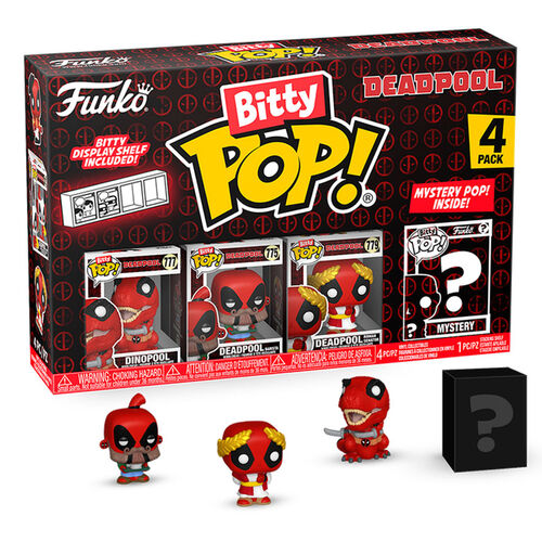 Funko Bitty Pop! Marvel Deadpool (Paquete de 4) (Dinopool)
